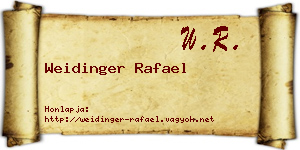 Weidinger Rafael névjegykártya